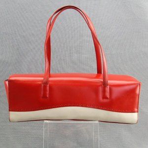 M. London Genuine Leather Red Rectangular Bag